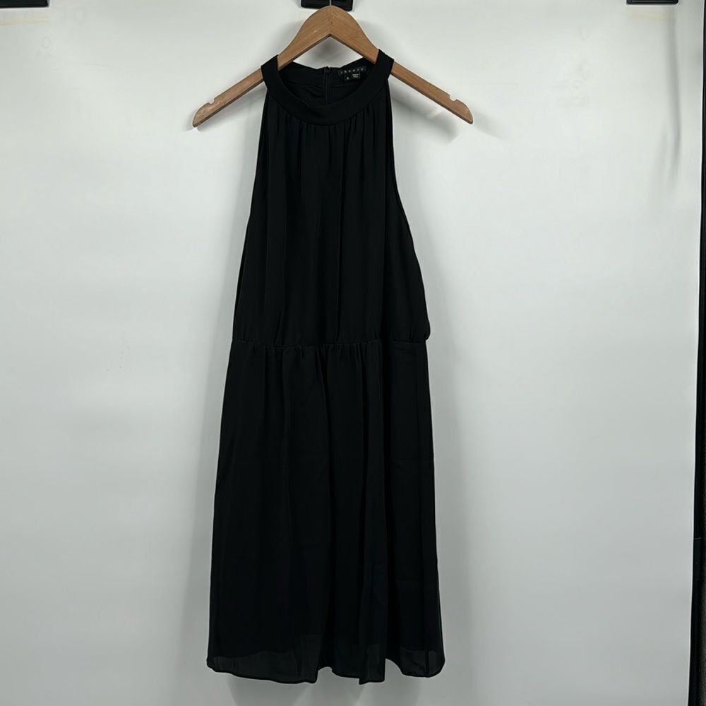 Theory Silk Black Halter Dress 6